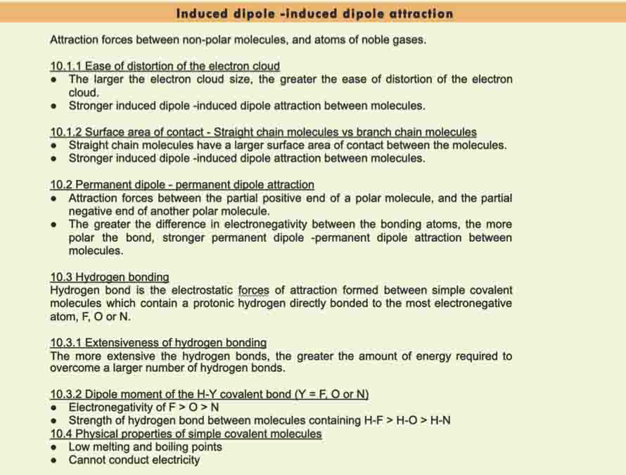 H2 Chemistry Tuition Summary