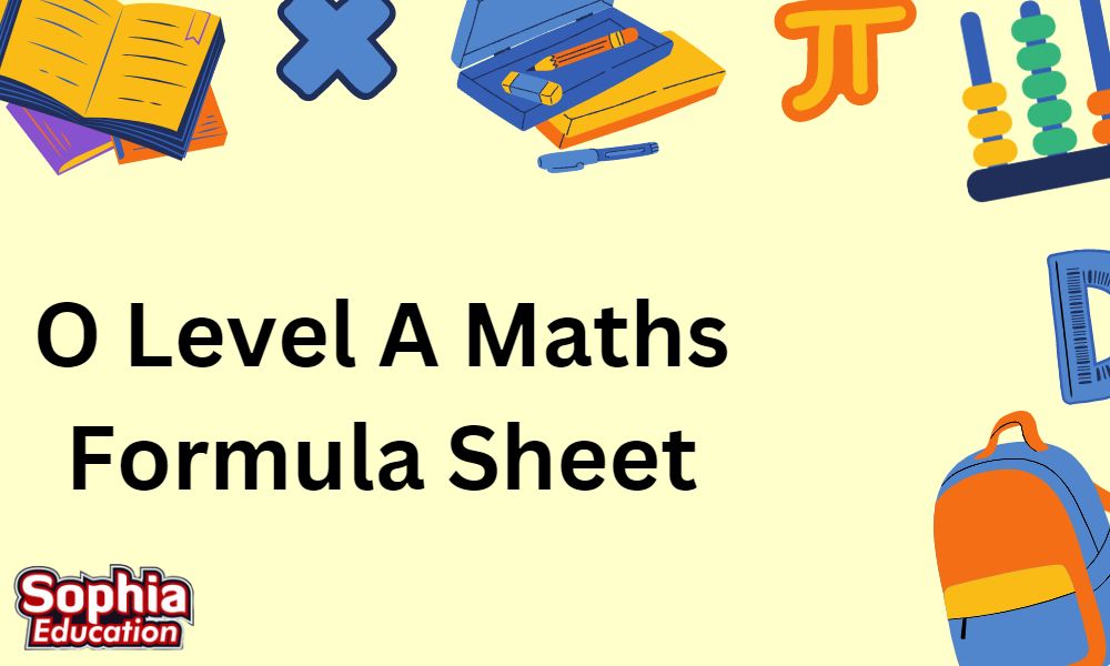 O Level A Maths Formula Sheet